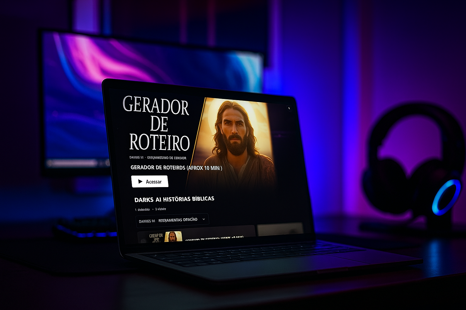 Interface do Gerador de Roteiros da IdeIA